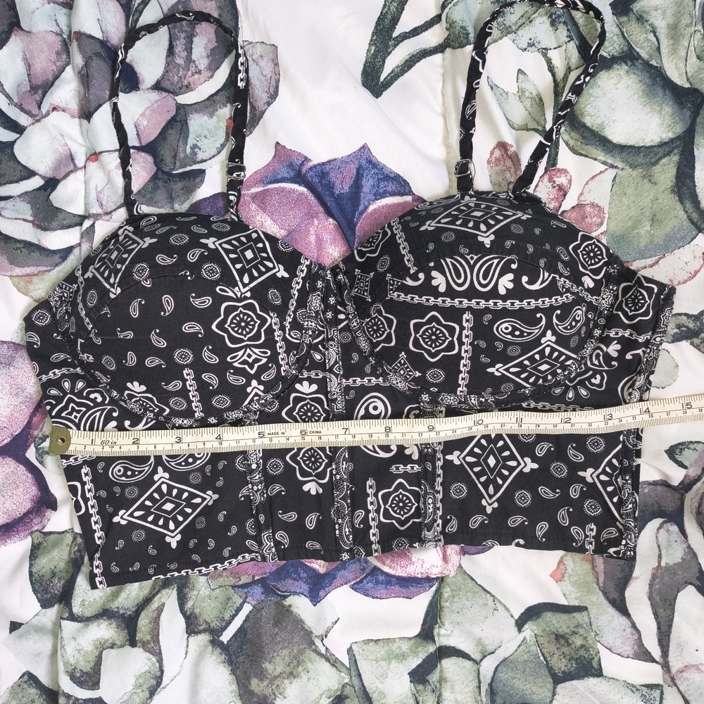 Black Patterned Women's Top